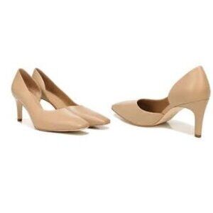 Vince Tiana Point-Toe Leather Pumps Beige